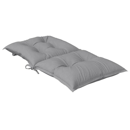 vidaXL Coussins de chaise de jardin dossier bas 6 pcs Gris 100x50x7 cm