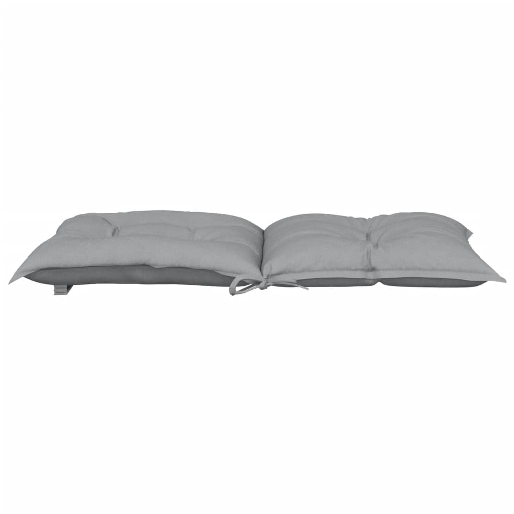 vidaXL Coussins de chaise de jardin dossier bas 6 pcs Gris 100x50x7 cm