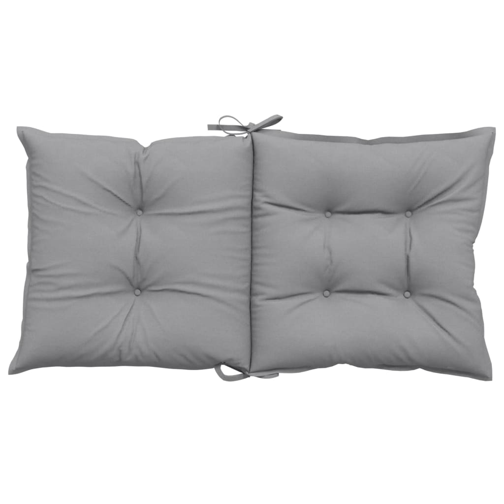 vidaXL Coussins de chaise de jardin dossier bas 6 pcs Gris 100x50x7 cm