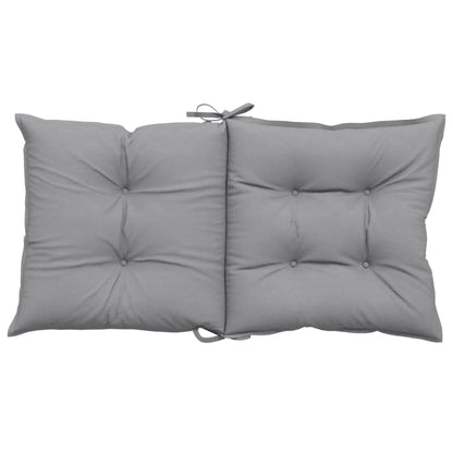 vidaXL Coussins de chaise de jardin dossier bas 6 pcs Gris 100x50x7 cm