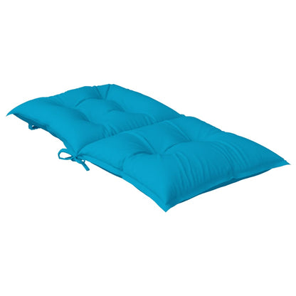 vidaXL Coussins de chaise de jardin dossier bas 4 pcs Bleu 100x50x7 cm