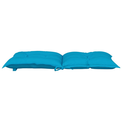 vidaXL Coussins de chaise de jardin dossier bas 4 pcs Bleu 100x50x7 cm