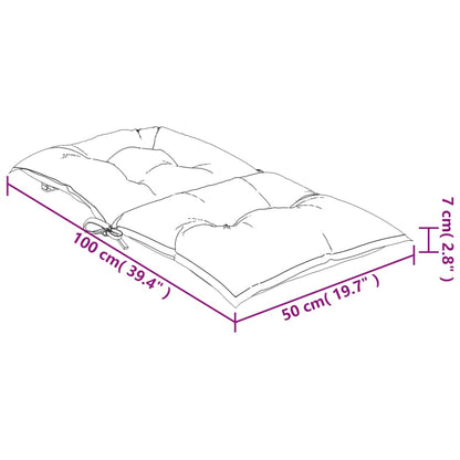 vidaXL Coussins de chaise de jardin dossier bas 4 pcs Bleu 100x50x7 cm
