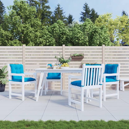 vidaXL Coussins de chaise de jardin dossier bas 4 pcs Bleu 100x50x7 cm