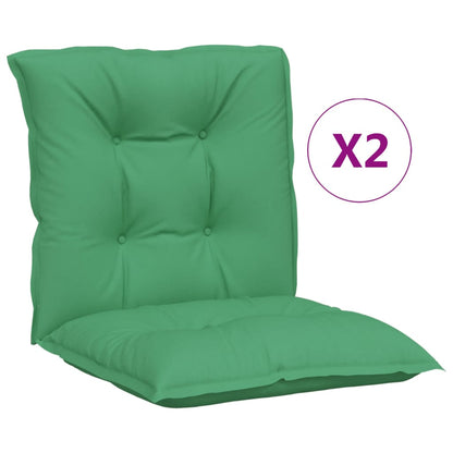 vidaXL Gartenstuhlauflagen für Niedriglehner 2 Stk. Grün 100x50x7 cm