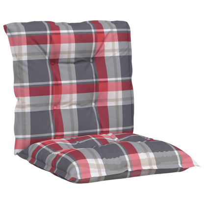 vidaXL Coussins de chaise de jardin dossier bas 2 pcs 100x50x7 cm Tissu