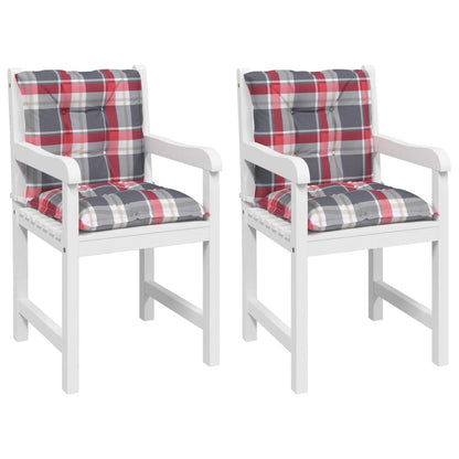 vidaXL Coussins de chaise de jardin dossier bas 2 pcs 100x50x7 cm Tissu