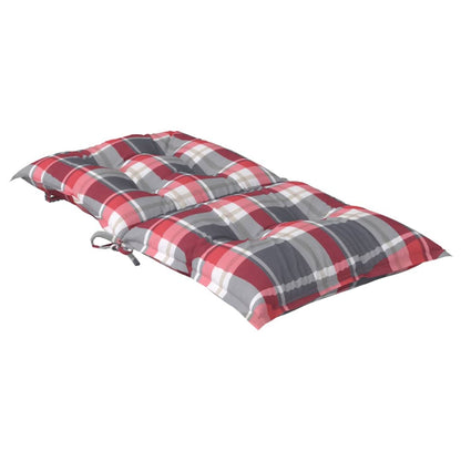 vidaXL Coussins de chaise de jardin dossier bas 2 pcs 100x50x7 cm Tissu