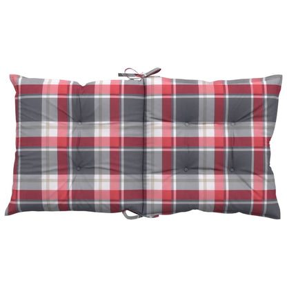 vidaXL Coussins de chaise de jardin dossier bas 2 pcs 100x50x7 cm Tissu