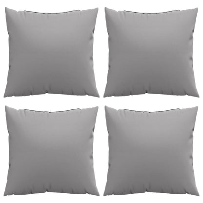 vidaXL Coussins de canapé 4 pcs Gris 40x40 cm Tissu