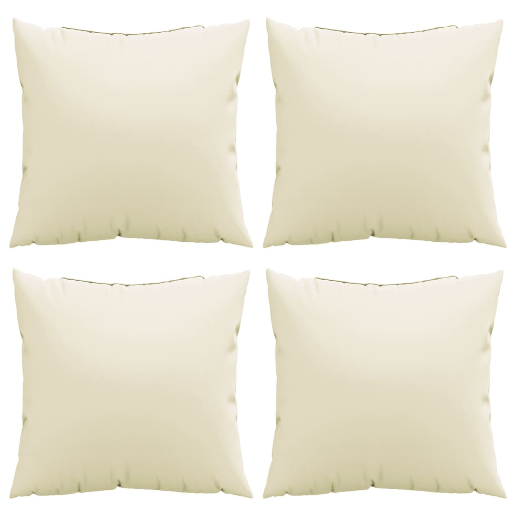 vidaXL Sofakissen 4 Stk. Creme 40x40 cm Stoff