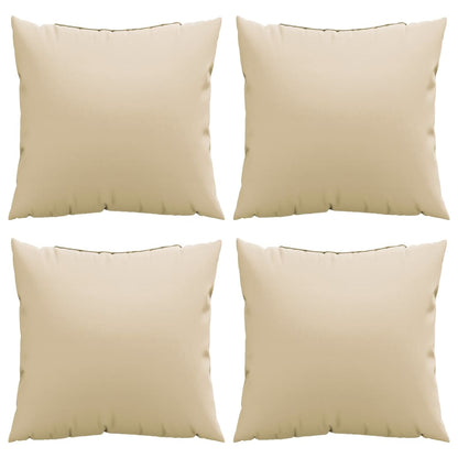 vidaXL Coussins de canapé 4 pcs Beige 40x40 cm Tissu