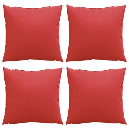 vidaXL Coussins de canapé 4 pcs Rouges 40x40 cm Tissu