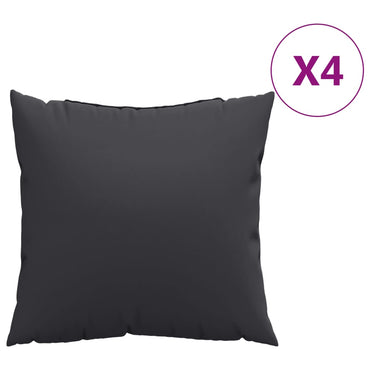 vidaXL Coussins de canapé 4 pcs Noir 40x40 cm Tissu