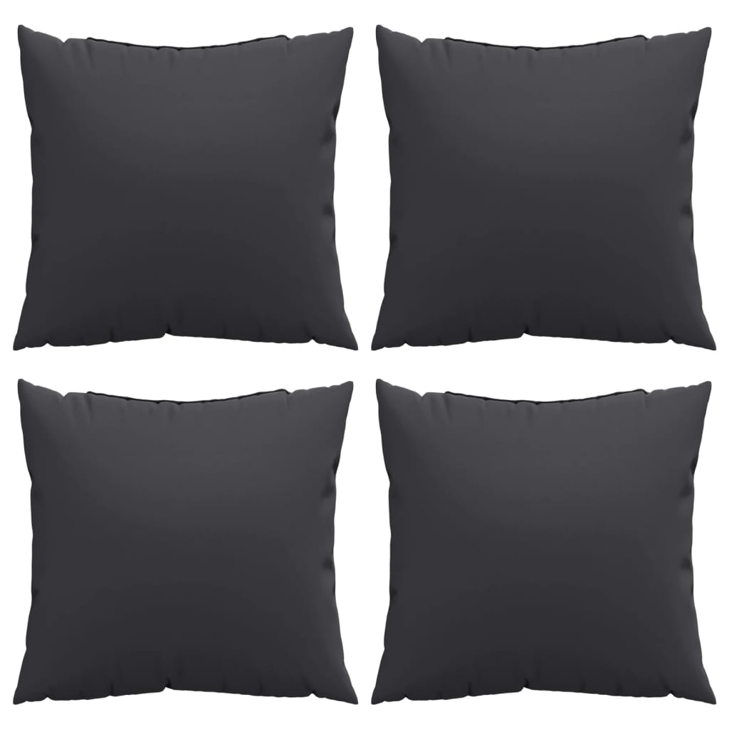 vidaXL Coussins de canapé 4 pcs Noir 40x40 cm Tissu