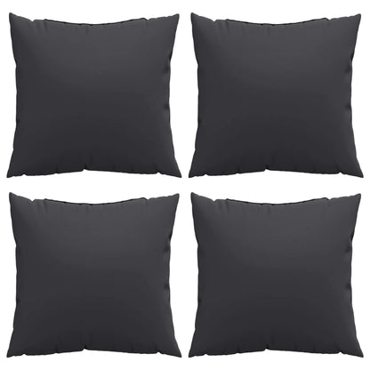 vidaXL Coussins de canapé 4 pcs Noir 40x40 cm Tissu