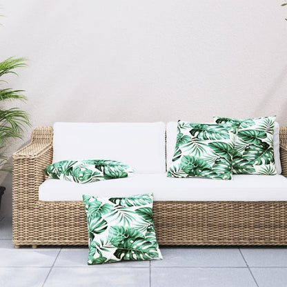 vidaXL Coussins de canapé 4 pcs Motif feuilles 40x40 cm Tissu