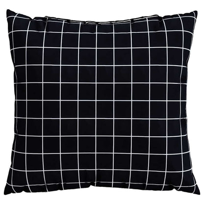 Streupillows 4 pcs Schwarz kariert 40 x 40 cm Polyesterstoff