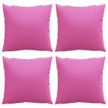 vidaXL Streupillows Uni 4 pcs Rosa 40 x 40 cm Polyesterstoff