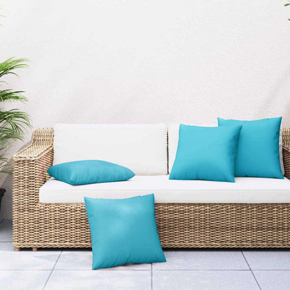 vidaXL Streupillows Uni 4 pcs Türkis 40 x 40 cm Polyesterstoff