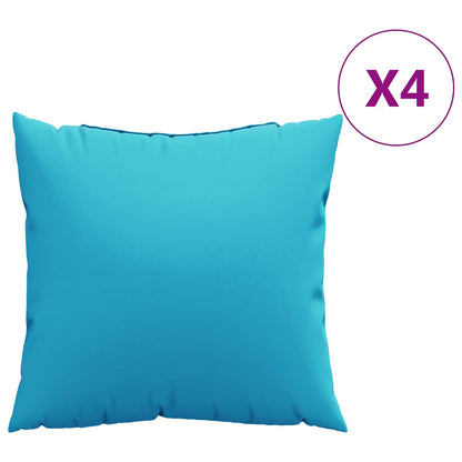 vidaXL Streupillows Uni 4 pcs Türkis 40 x 40 cm Polyesterstoff