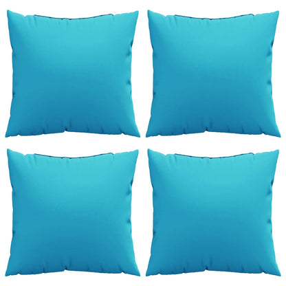 vidaXL Streupillows Uni 4 pcs Türkis 40 x 40 cm Polyesterstoff