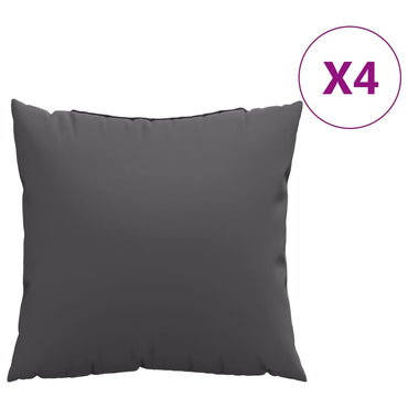 vidaXL Coussins de canapé 4 pcs Anthracite 50x50 cm Tissu