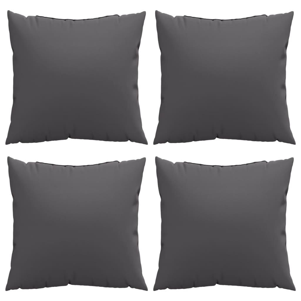 vidaXL Coussins de canapé 4 pcs Anthracite 50x50 cm Tissu
