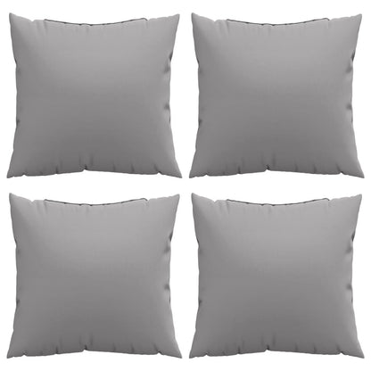 vidaXL Coussins de canapé 4 pcs Gris 50x50 cm Tissu