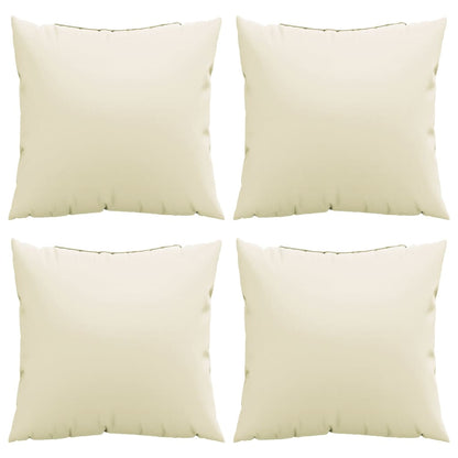 vidaXL Coussins de canapé 4 pcs Crème 50x50 cm Tissu