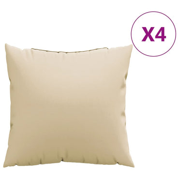 vidaXL Coussins de canapé 4 pcs Beige 50x50 cm Tissu