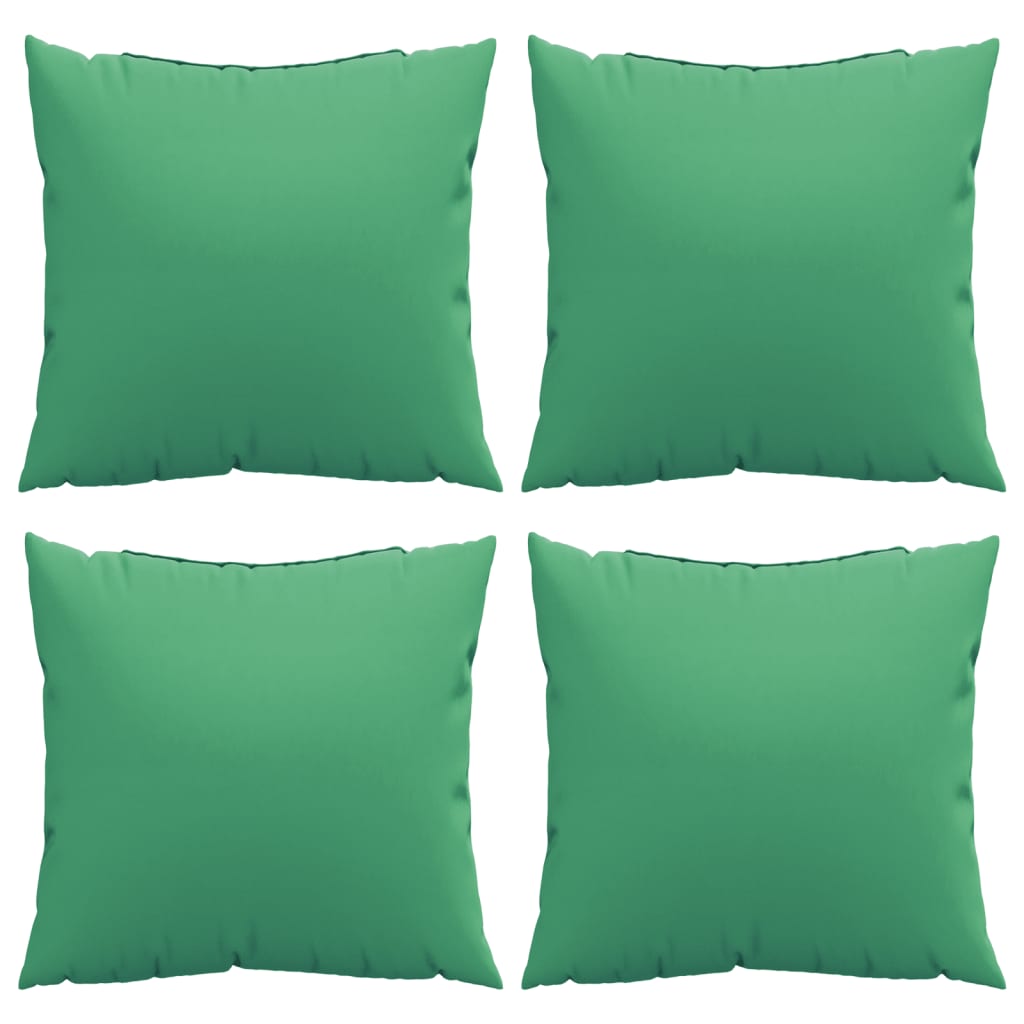 vidaXL Coussins de canapé 4 pcs Vert 50x50 cm Tissu
