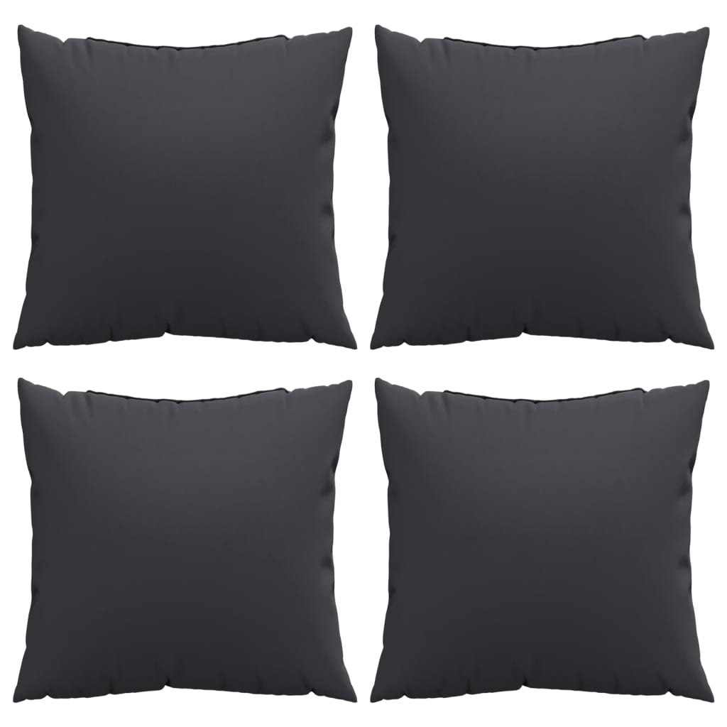 vidaXL Coussins de canapé 4 pcs Noir 50x50 cm Tissu