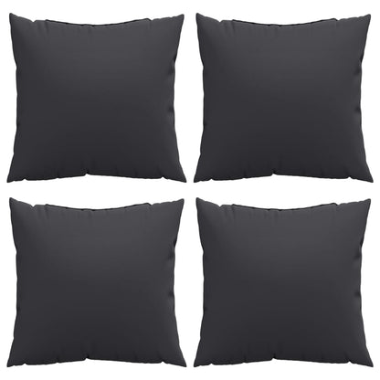 vidaXL Coussins de canapé 4 pcs Noir 50x50 cm Tissu