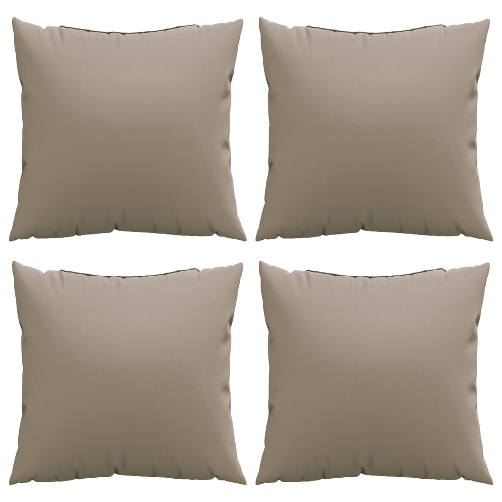 vidaXL Coussins de canapé 4 pcs Taupe 50x50 cm Tissu
