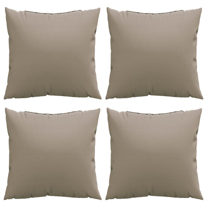 vidaXL Coussins de canapé 4 pcs Taupe 50x50 cm Tissu