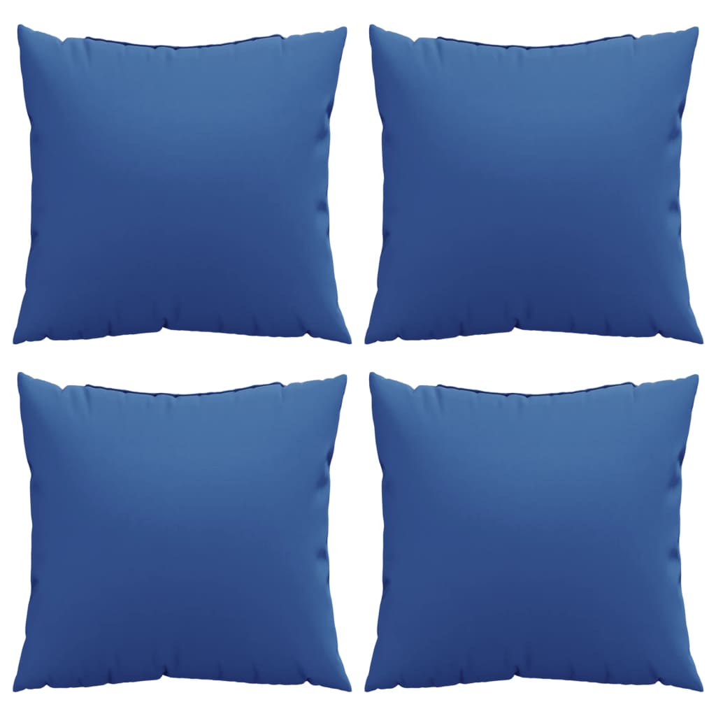 vidaXL Coussins de canapé 4 pcs Bleu roi 50x50 cm Tissu