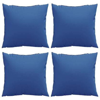 vidaXL Coussins de canapé 4 pcs Bleu roi 50x50 cm Tissu