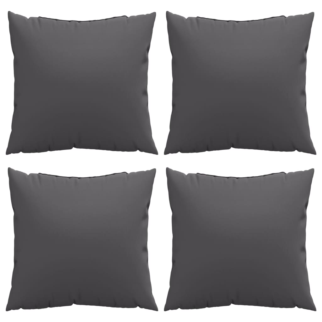 vidaXL Coussins de canapé 4 pcs Anthracite 60x60 cm Tissu