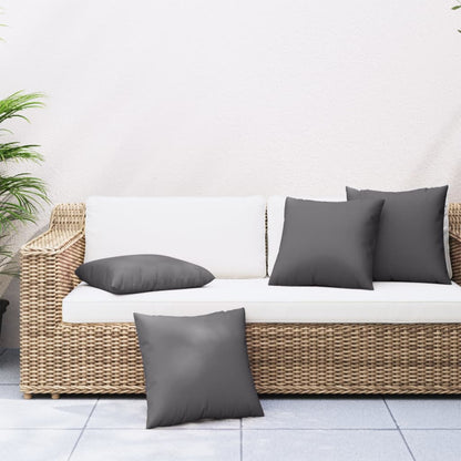 vidaXL Coussins de canapé 4 pcs Anthracite 60x60 cm Tissu