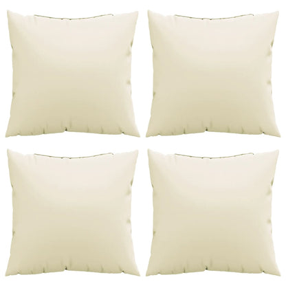 vidaXL Coussins de canapé 4 pcs Crème 60x60 cm Tissu