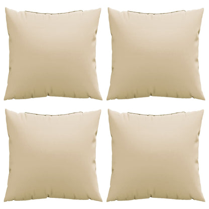 vidaXL Coussins de canapé 4 pcs Beige 60x60 cm Tissu