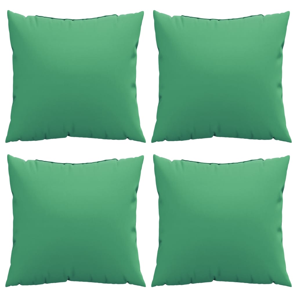 vidaXL Coussins de canapé 4 pcs Vert 60x60 cm Tissu