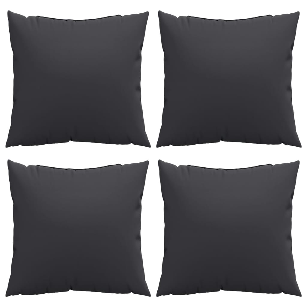 vidaXL Sofakissen 4 Stk. Schwarz 60x60 cm Stoff