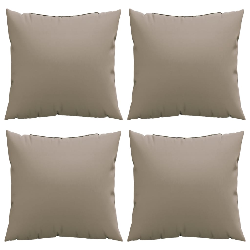 vidaXL Coussins de canapé 4 pcs Taupe 60x60 cm Tissu