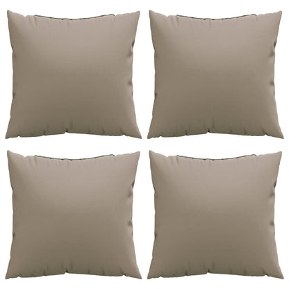 vidaXL Coussins de canapé 4 pcs Taupe 60x60 cm Tissu