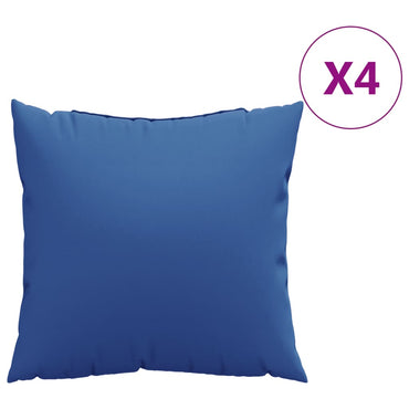 vidaXL Coussins de canapé 4 pcs Bleu roi 60x60 cm Tissu