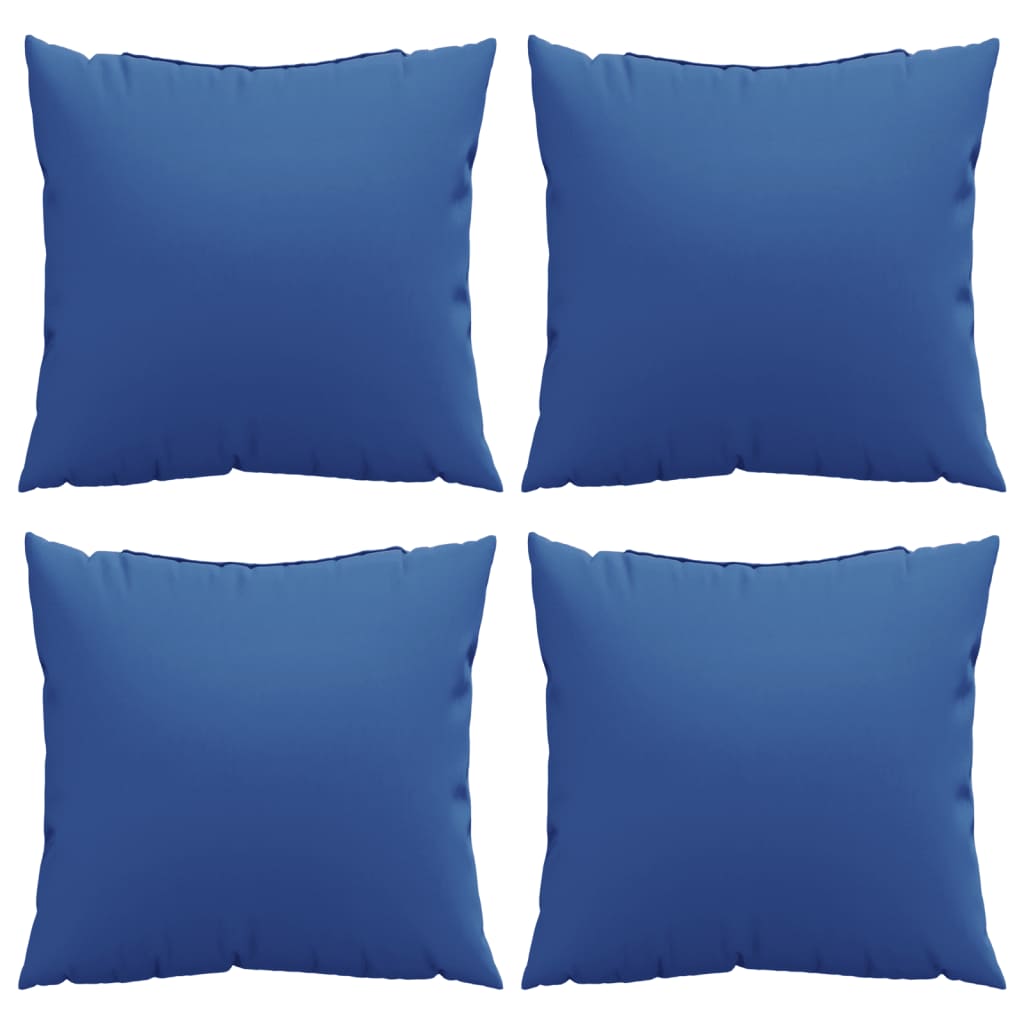 vidaXL Coussins de canapé 4 pcs Bleu roi 60x60 cm Tissu