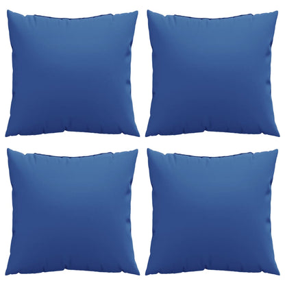 vidaXL Coussins de canapé 4 pcs Bleu roi 60x60 cm Tissu