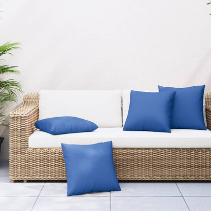 vidaXL Coussins de canapé 4 pcs Bleu roi 60x60 cm Tissu